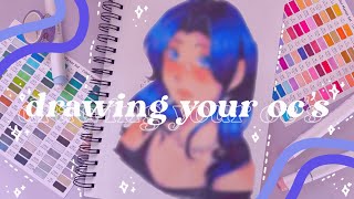 Drawing your Oc’s  chill draw and chat with me 🫐🍡 [upl. by Suiratnod]