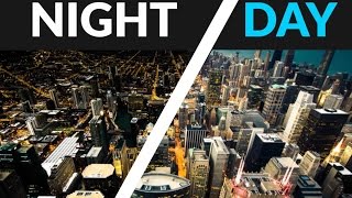 Turn Morning Cityscape in a NIGHT  Photoshop Tutorial [upl. by Randall]