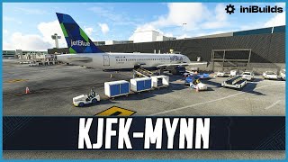 MSFS LIVE  Real World jetBlue OPS  Fenix A320  iniBuilds KJFK  New York to Nassau [upl. by Antipus]