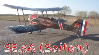 RC Airplane SE5A Saito14  РУ модель самолета [upl. by Irianat]