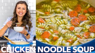 How To Make Easy Chicken Noodle Soup Recipe  Natashas Kitchen [upl. by Nawaj]