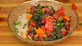 Savory Steel Cut Oatmeal  masala oats  oatmeal recipes  plantbased vegan diet  cooking channel [upl. by Fiester]