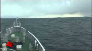 Raw Video Japanese Ship Rides Tsunami Waves [upl. by Epifano]