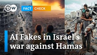 Fact check AI fakes in Israels war against Hamas  DW News [upl. by Faubert]