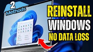 How to REINSTALL WINDOWS 11 Without Losing DATA in 2024  2 Methods [upl. by Drogin778]