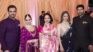 Hema Malini With Daughter EshaDeol Ahana Deol amp Their Husbands  Ambanis Reception [upl. by Richella]