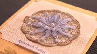 Quilling krok po kroku  kartka świąteczna3  Boże Narodzenie [upl. by Aleakim]