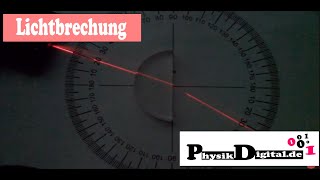 Lichtbrechung  Übergang von Glas in Luft  Experiment [upl. by Julianna279]