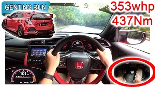 353whp FK8 Honda Civic Type R  Malaysia POV Genting Run 冲上云霄 CC Subtitle [upl. by Sillsby672]