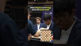 When Pragg and Magnus are in the same team chess shorts [upl. by Dannica]