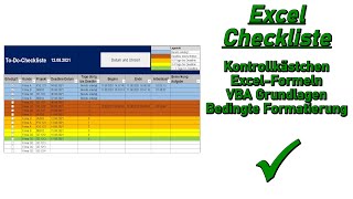 Checkliste in Excel  Schritt für Schritt Anleitung [upl. by Timrek936]