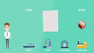 The difference between FOB and EXW explained  Shipping Incoterms [upl. by Boigie]