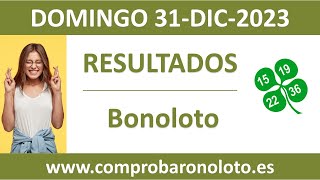 Resultado del sorteo Bonoloto del domingo 31 de diciembre de 2023 [upl. by Donahue]