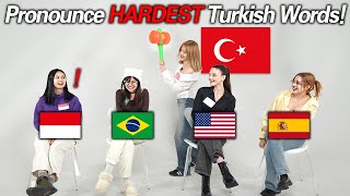 People Try To Pronounce The HARDEST Words In TURKISH l Indonesia USA Brazil Spain Turkey [upl. by Oeak]