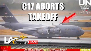 C17 Globemaster ABORTS TAKEOFF [upl. by Aip98]