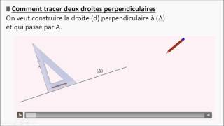 Niveau 6ème  G3  B  construction de droites perpendiculaires [upl. by Ahseenat]