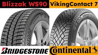 Bridgestone Blizzak WS90 vs Continental VikingContact 7 [upl. by Waddington964]