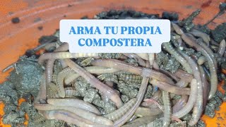 Haz tu Propia Compostera con Lombrices y Mejora tu Huerto🪱 compost lombrices lombricultura humus [upl. by Airotna]