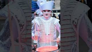 Spark LED drummers street theatre drumming display at 2024 Paisley halloween festival shorts [upl. by Sirrep]