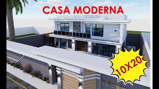 HERMOSA CASA MODERNA DE DOS NIVELES DE 20X10M [upl. by Aloivaf]