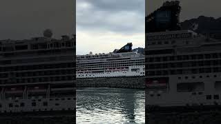 Passing Norwegian Jewel in Seward Alaska [upl. by Nichy]