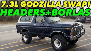 1978 Ford Bronco 73L GODZILLA V8 w HEADERS amp BORLA PROXS [upl. by Kauslick44]