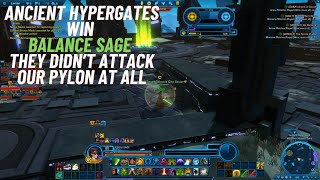 SWTOR PVP Ancient Hypergates Win Balance Sage they didnt attack our pylon [upl. by Eillac]