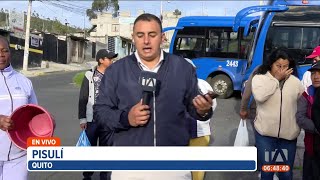 Vecinos de Pisulí norte de Quito cansados del desabastecimiento de agua potable [upl. by Ocker]