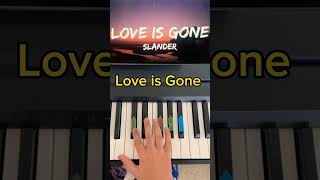 Love is Gone  Slander Piano Tutorial shorts piano [upl. by Clinton]