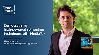 Democratizing highpowered computing techniques with MediaTek [upl. by Aundrea]