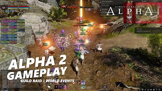 Ashes Of Creation Alpha 2 Test Gameplay  Guild Raid World Events No Commentary [upl. by Pascale]