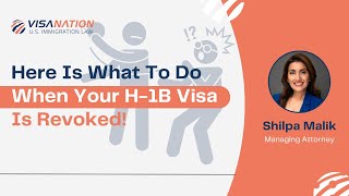 What To Do If Your H1B Is Revoked [upl. by Peggir]