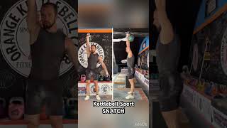 24kg Kettlebell Sport SNATCH in slow motion by Denis Vasilev [upl. by Araihc190]