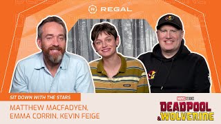 Deadpool amp Wolverine Interview with Kevin Feige Matthew Macfadyen and Emma Corrin [upl. by Esoj]