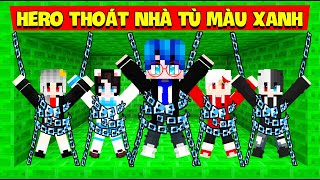 PHONG CẬN VÀ HERO TEAM THỬ THÁCH 24 GIỜ THOÁT KHỎI NHÀ TÙ MÀU XANH TRONG MINECRAFT [upl. by Severson]