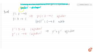 If f and g are two bijections then gof is a bijection and gof1  f1 o g1 [upl. by Laved]