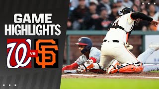 Nationals vs Giants Game Highlights 4824  MLB Highlights [upl. by Perot]