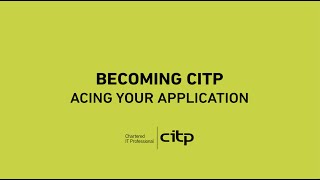 Applying for Chartered IT Professional CITP status [upl. by Dilaw]