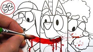 HORROR Artist vs 2 BLUEY Colouring Book [upl. by Ynneg496]