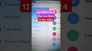 Cgl 2024 Tier 2Rbe Live Mock 12 Nov 2024ssc ssccgl ssccgl2024 livemock [upl. by Eirena]