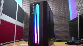 Keytech T3000 Tempered Glass Desktop Gaming Case With RGB Glow Effect Review [upl. by Langbehn]