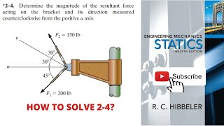 24 hibbeler statics chapter 2  hibbeler solutions  hibbeler [upl. by Baily326]