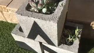 DIY  How to make a Concrete Block Planter [upl. by Aleina642]