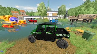 Using Submarine to Explore Abandoned City  Farming Simulator 22 [upl. by Burdelle]