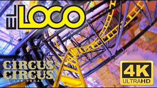 El Loco Roller Coaster 4K POV  Adventuredome [upl. by Asyram759]