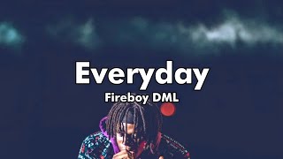 Fireboy DML  Everyday Music video  lyrics [upl. by Nnyleimaj233]