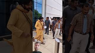 Pawan Kalyan at airport pawanklyan pawajanasena pawankalyanfans pawan naveenvillagevlogs143 up [upl. by Karon358]