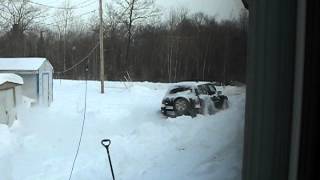 Forrester vs RAV4 ALL Wheel Drive Plow Through Snow Bank Pt 2 [upl. by Bathsheba]