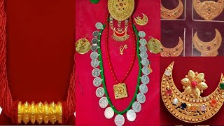 Nepali Traditional Gold Jewellery  Tilhari  Chandrama etc Nepali Gold Jewellery Collection [upl. by Decca]