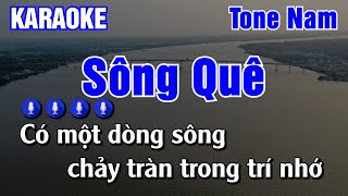 Sông Quê Karaoke Tone Nam  Karaoke AK [upl. by Jeremias]